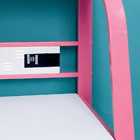 Kids Pink Metal Desk