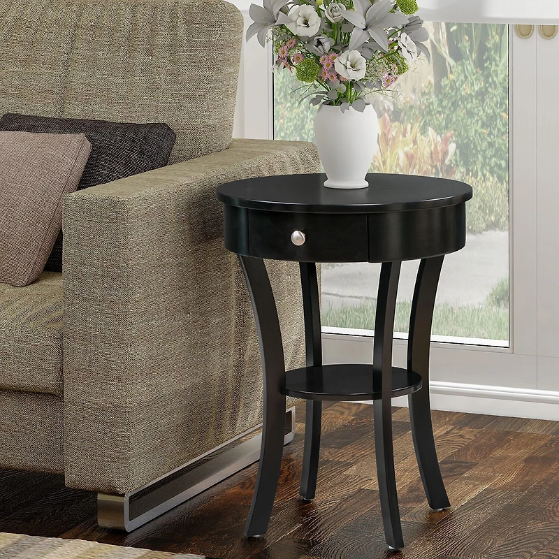 Convenience Concepts Schaffer Living Room Collection Storage 1-Drawer End Table