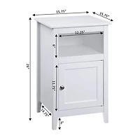 Convenience Concepts Designs2go Living Room Collection Storage End Table