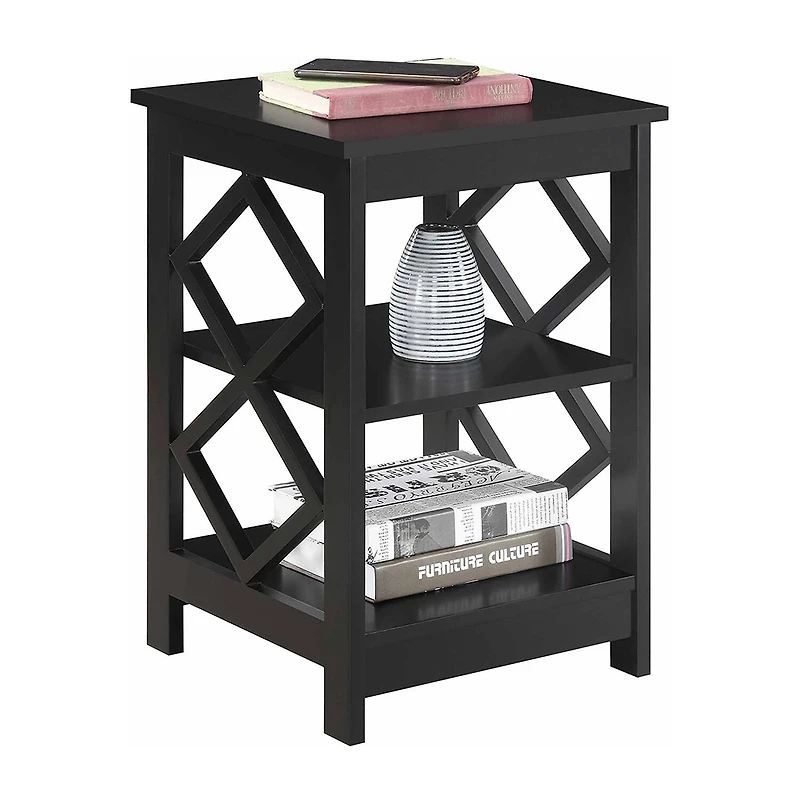 Convenience Concepts Diamond Living Room Collection Storage End Table