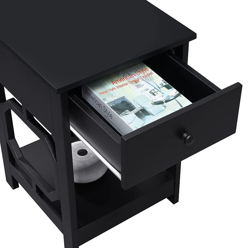 Convenience Concepts Omega Living Room Collection Storage 1-Drawer End Table