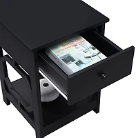 Convenience Concepts Omega Living Room Collection Storage 1-Drawer End Table