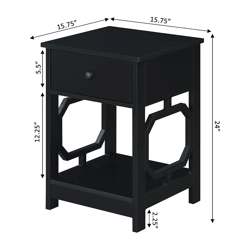 Convenience Concepts Omega Living Room Collection Storage 1-Drawer End Table