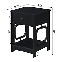 Convenience Concepts Omega Living Room Collection Storage 1-Drawer End Table