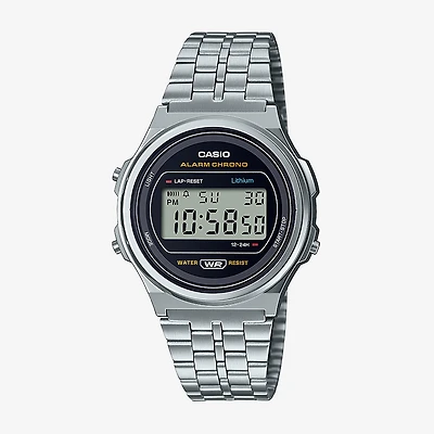 Casio Mens Black Stainless Steel Bracelet Watch A171we-1a