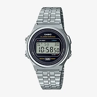 Casio Mens Black Stainless Steel Bracelet Watch A171we-1a