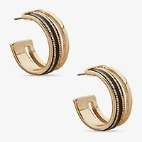 Worthington Womens 63.5mm Hoop Earrings