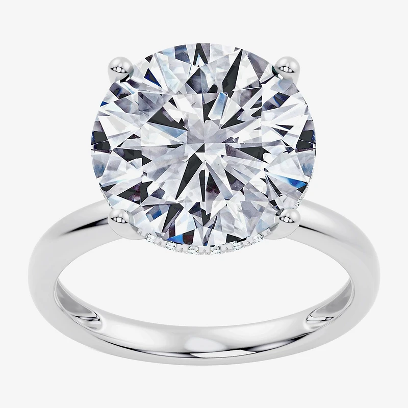 Signature By Modern Bride (F / Vs2) Womens 1/10 Ct. T.W. Lab Grown White Diamond 14K Gold Round Engagement Ring