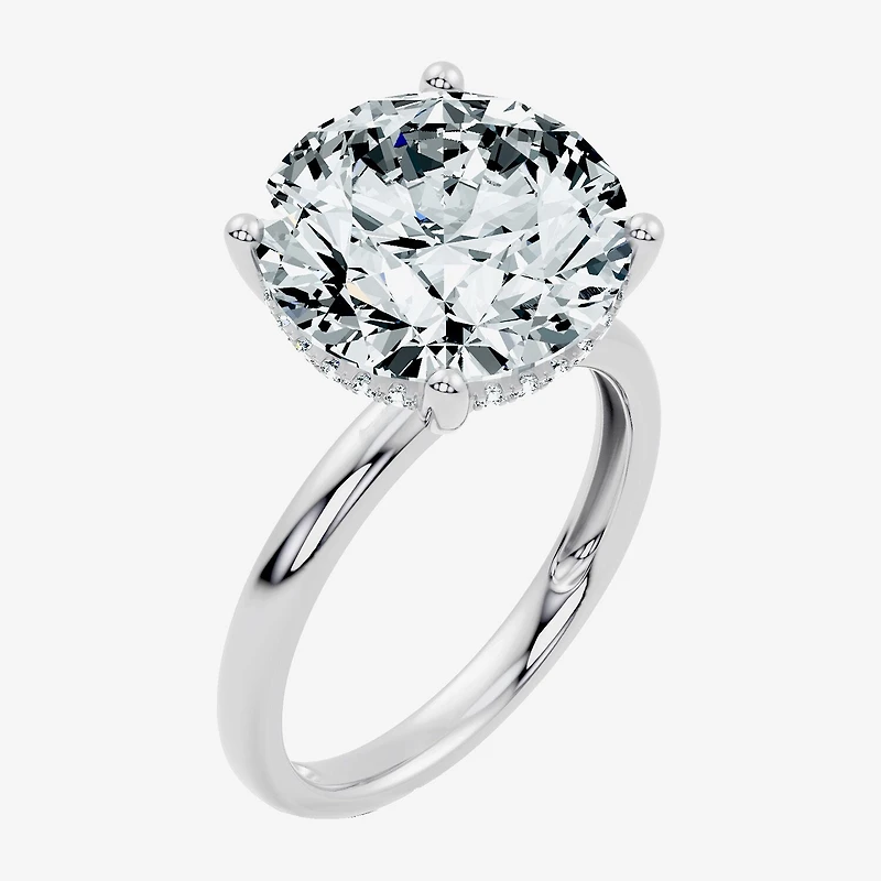Signature By Modern Bride (F / Vs2) Womens 1/10 Ct. T.W. Lab Grown White Diamond 14K Gold Round Engagement Ring