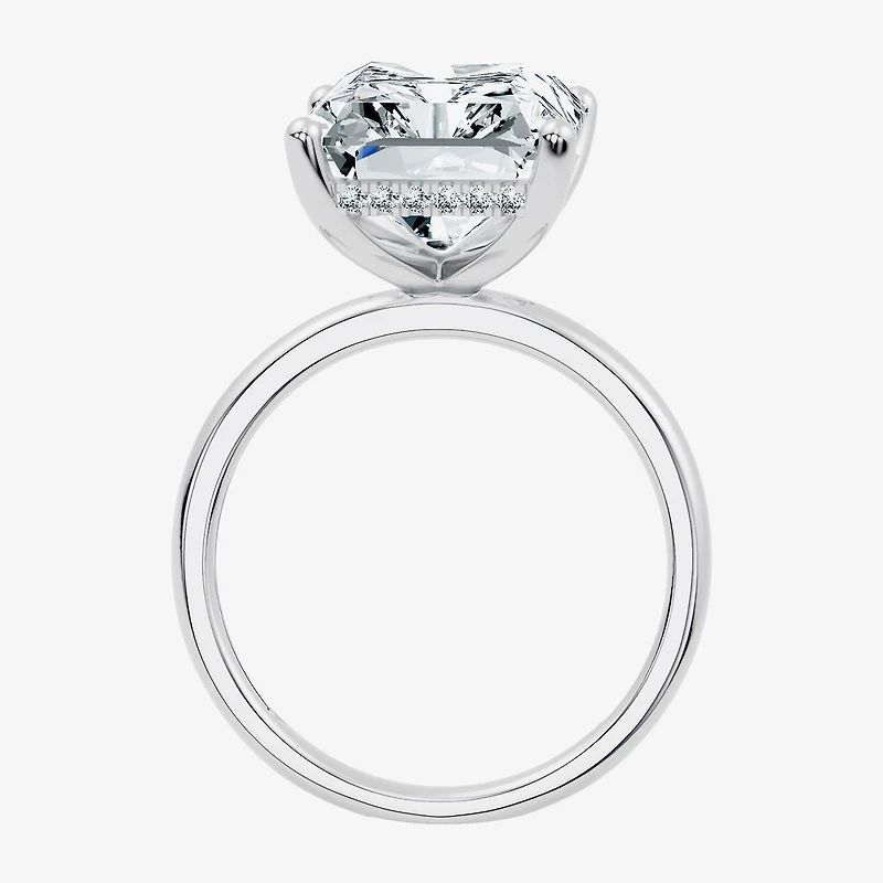 Signature By Modern Bride (F / Vs2) Womens 1/10 Ct. T.W. Lab Grown White Diamond 14K Gold Rectangular Engagement Ring