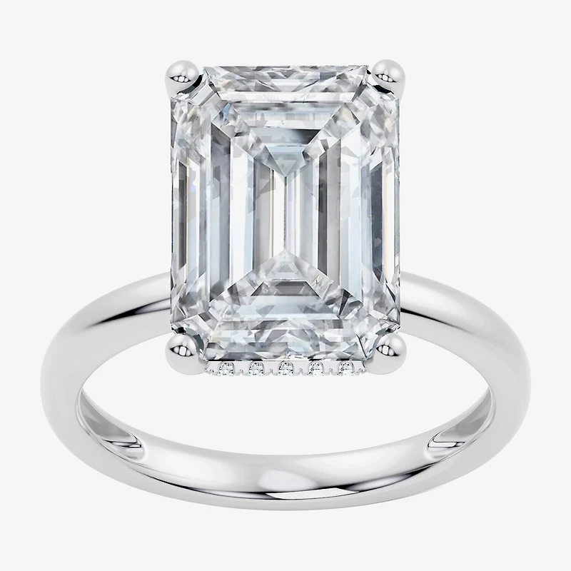Signature By Modern Bride (F / Vs2) Womens 1/10 Ct. T.W. Lab Grown White Diamond 14K Gold Engagement Ring