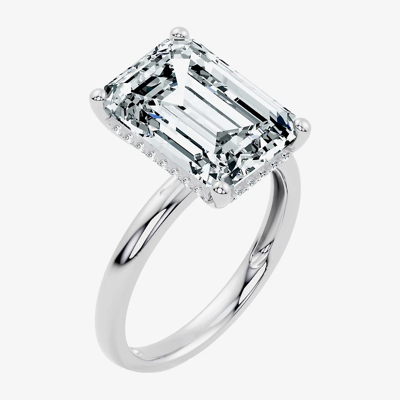 Signature By Modern Bride (F / Vs2) Womens 1/10 Ct. T.W. Lab Grown White Diamond 14K Gold Engagement Ring
