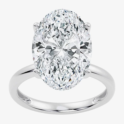 Signature By Modern Bride (F / Vs2) Womens 10 1/10 Ct. T.W. Lab Grown White Diamond 14K Gold Oval Engagement Ring