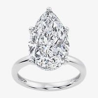 Signature By Modern Bride (F / Vs2) Womens 1/10 Ct. T.W. Lab Grown White Diamond 14K Gold Pear Engagement Ring