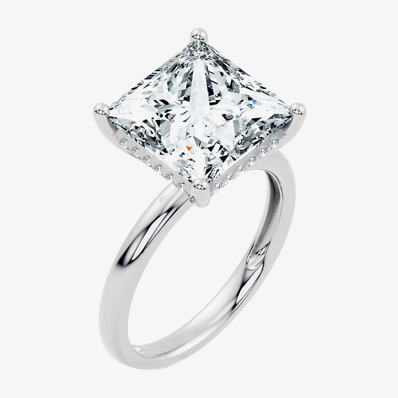 Signature By Modern Bride (F / Vs2) Womens 1/10 Ct. T.W. Lab Grown White Diamond 14K Gold Engagement Ring