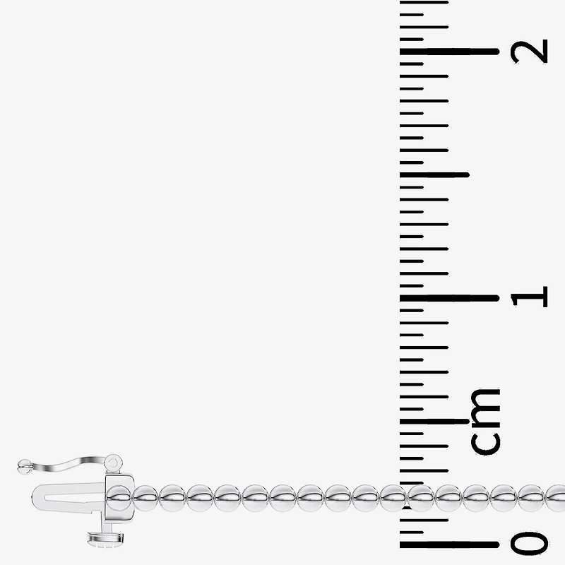 (F / Vs2) Womens White Diamond Sterling Silver 18 Inch Tennis Necklace