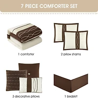 Stratford Park Kayden 7pc Midweight Comforter Set