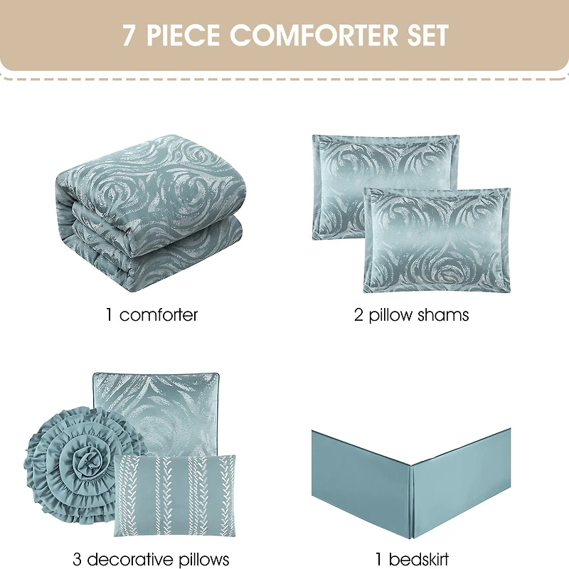 Stratford Park Rory 7-pc. Floral Lightweight Comforter Set
