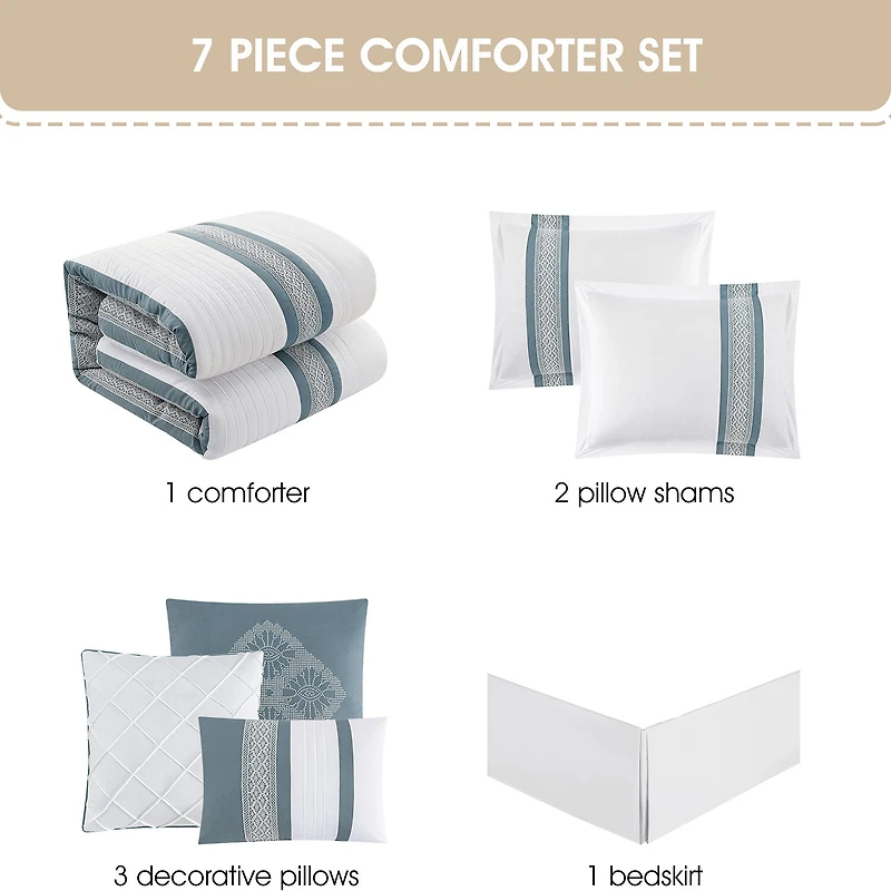 Stratford Park Keegan 7pc Lightweight Comforter Set