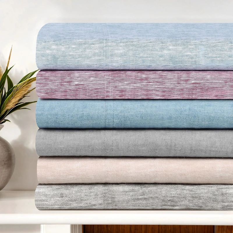 SUPERIOR® Melange Chambray Plain Weave Deep Pocket Sheet Set