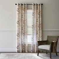 Fieldcrest Arden Garden Grommet Top Sheer Single Curtain Panel