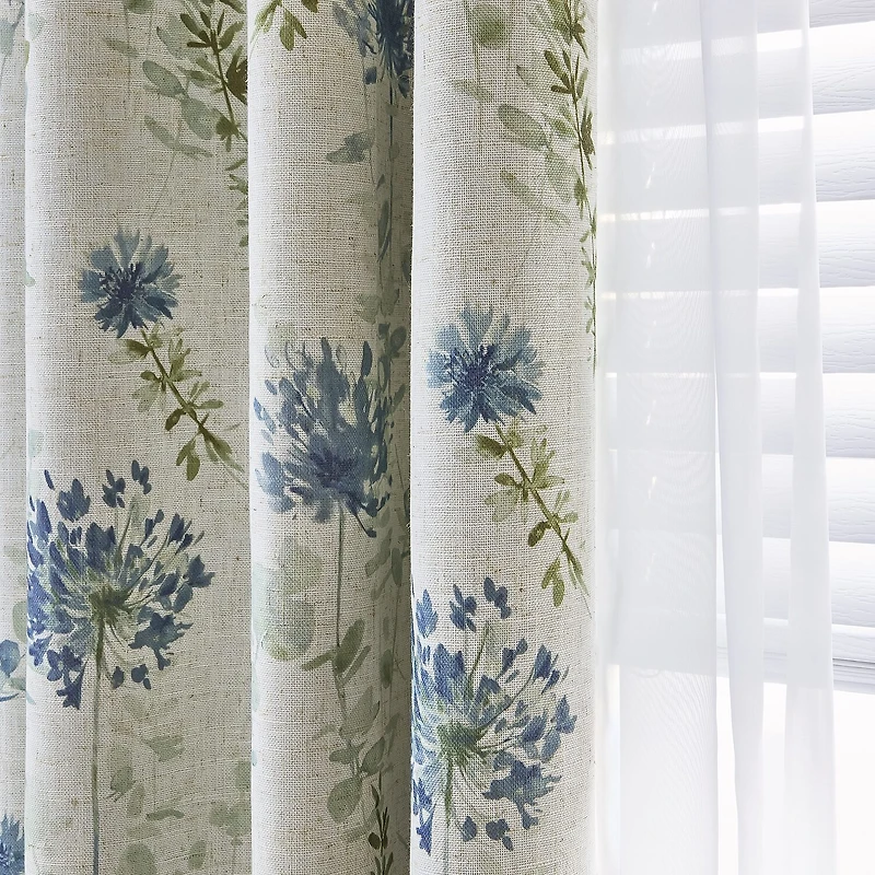 Martha Stewart Westchester Print Grommet Top Blackout Single Curtain Panel