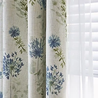 Martha Stewart Westchester Print Grommet Top Blackout Single Curtain Panel