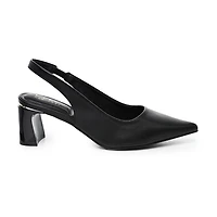 Nicole Miller Kelty Womens Pointed Closed Toe Block Heel Pumps