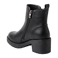 Pop Womens Elspeth Block Heel Booties