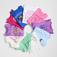 Thereabouts Little & Big Kid Girls Crew Neck Short Sleeve Boxy Fit Graphic T-Shirt