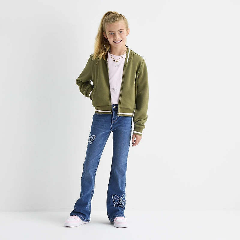 Thereabouts Little & Big Kid Girls Low Rise Flare Leg Jean