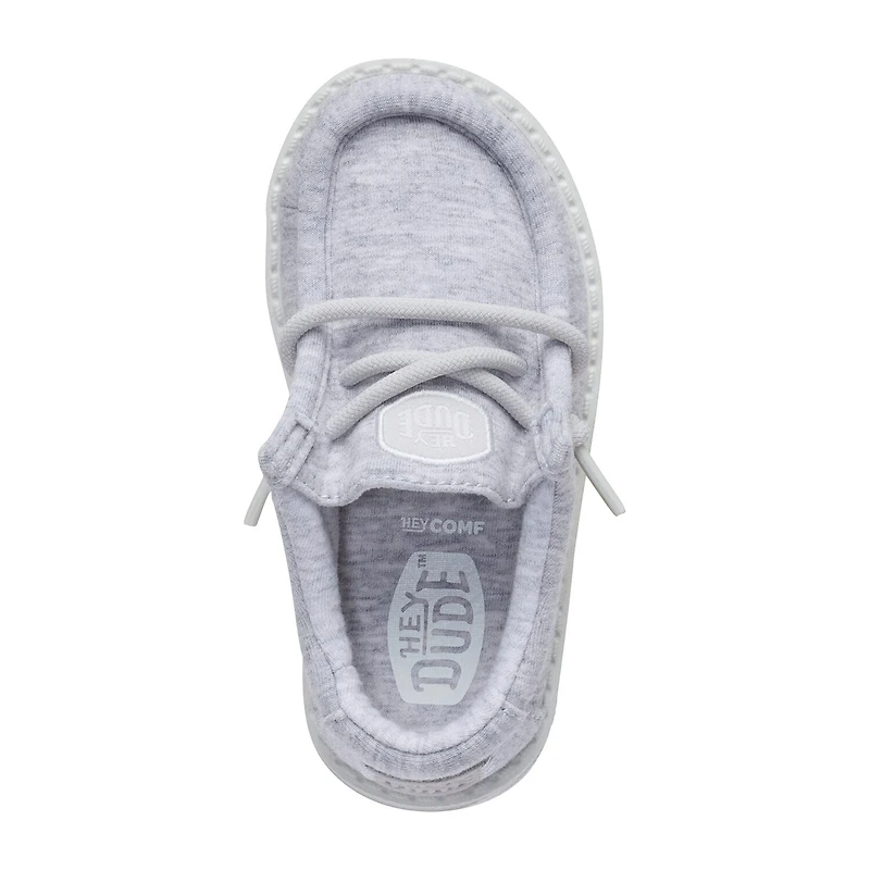 HEYDUDE Wally Stretch Jersey Toddler Boys Round Closed Toe Slip-On Shoe