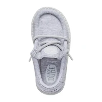 HEYDUDE Wally Stretch Jersey Toddler Boys Round Closed Toe Slip-On Shoe