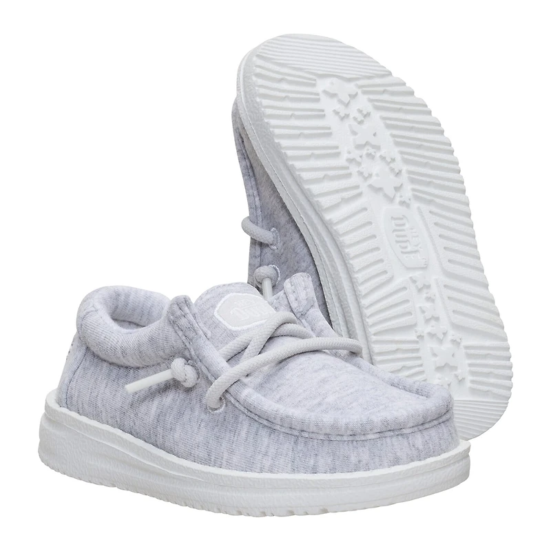 HEYDUDE Wally Stretch Jersey Toddler Boys Round Closed Toe Slip-On Shoe
