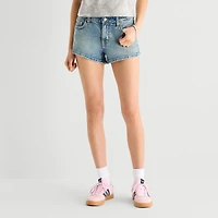 Arizona Womens 2 1/2" Mid Rise Juniors Denim Short