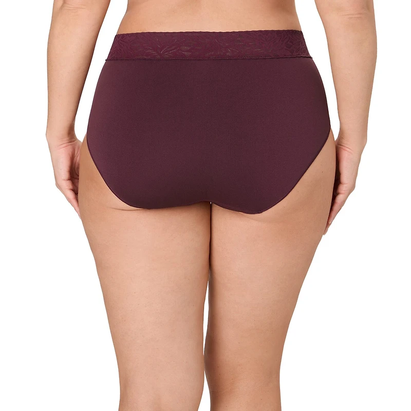 Bali Comfort Revloution Modern Seamless Lace Trim Brief Panty Dfmlbf