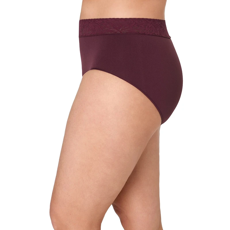 Bali Comfort Revloution Modern Seamless Lace Trim Brief Panty Dfmlbf