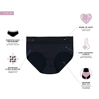 Bali Comfort Revloution Modern Seamless Lace Trim Brief Panty Dfmlbf