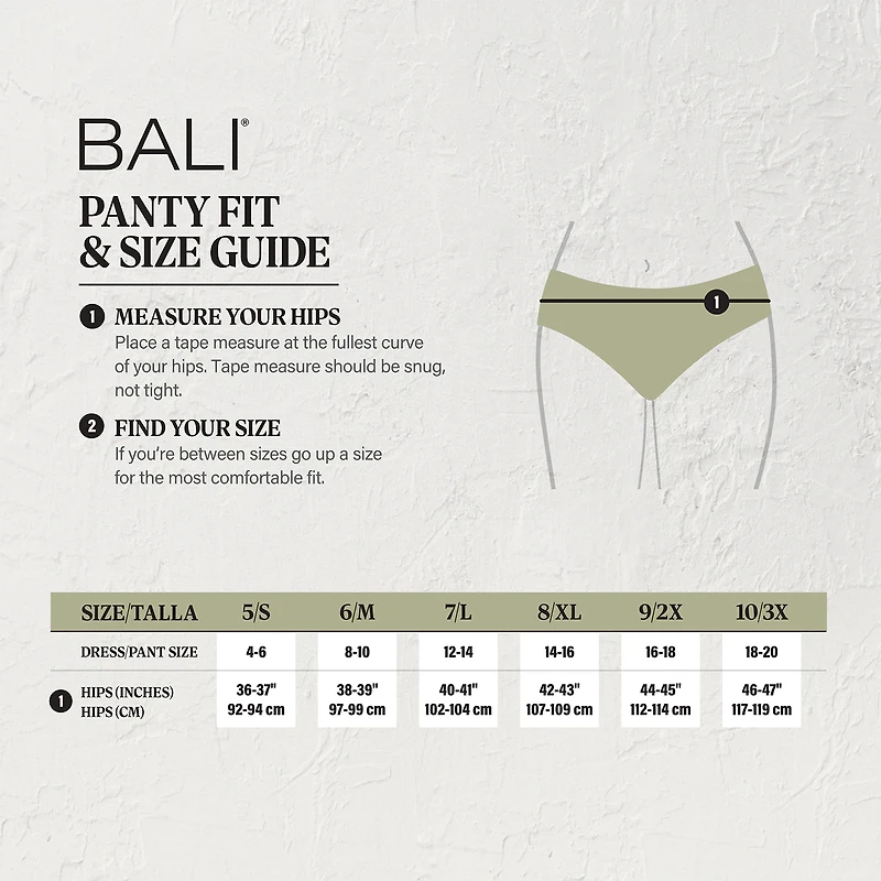Bali Comfort Revolution® Womens Seamless Cooling Brief Panty 803j