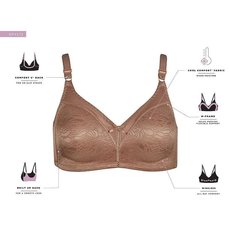 Bali Unlined Wireless Full Coverage Bra Df3372