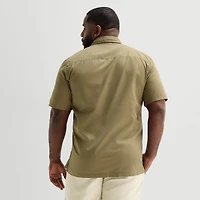 mutual weave Mens Short Sleeve Relaxed Fit Big and Tall Button-Down Shirt