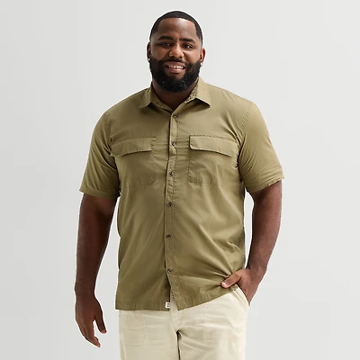 mutual weave Mens Short Sleeve Relaxed Fit Big and Tall Button-Down Shirt