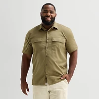 mutual weave Mens Short Sleeve Relaxed Fit Big and Tall Button-Down Shirt