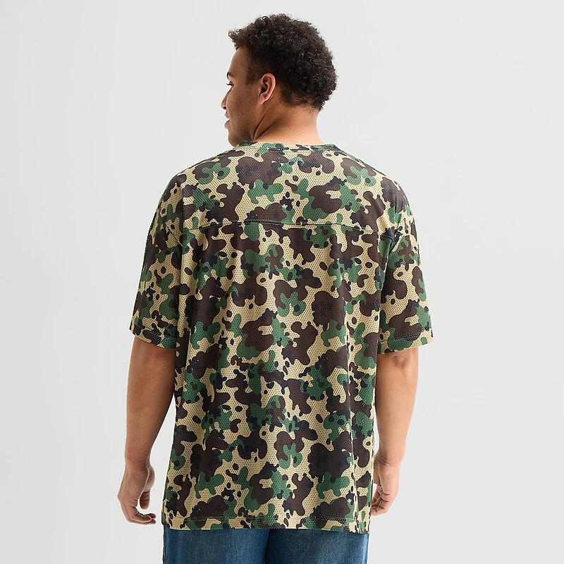 Arizona Mens V Neck Short Sleeve Big and Tall Jersey
