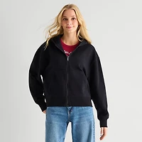 Arizona Womens Juniors Easy-on + Easy-off Long Sleeve Adaptive Fleece Hoodie