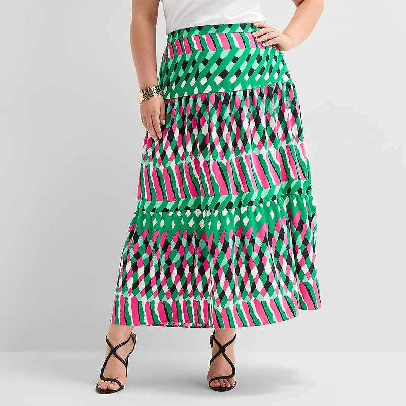 Bold Elements Womens Plus High Waist Skirt