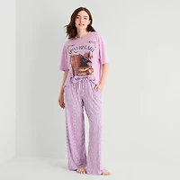 Arizona Body Womens Crew Neck Short Sleeve Juniors Pajama Top
