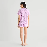 Arizona Body Womens Short Sleeve 2-pc. Juniors Pajama Set
