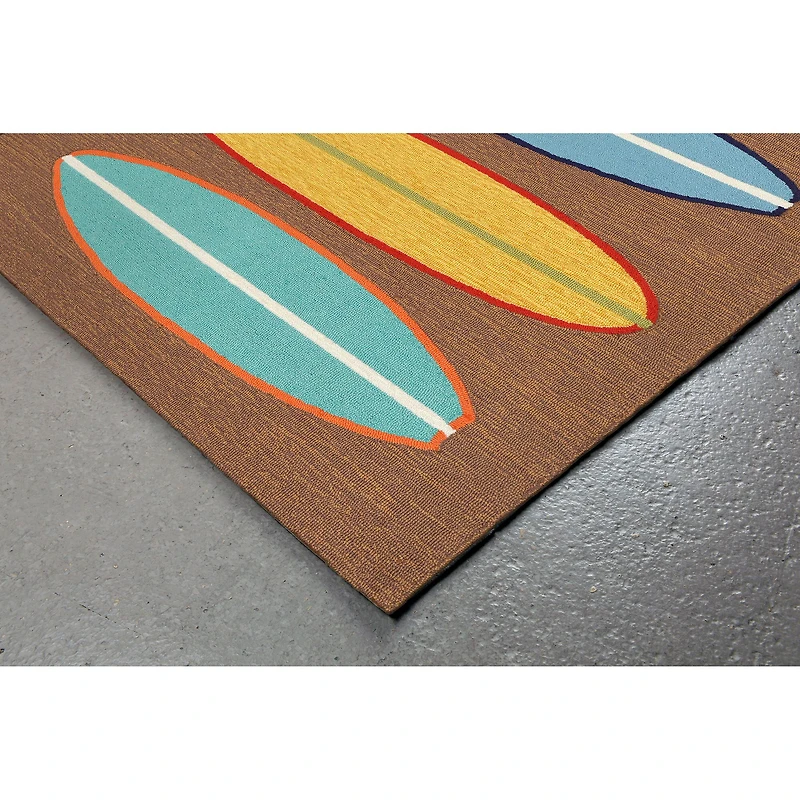 Liora Manne Frontporch Surfboards Hand Tufted Indoor Outdoor Rectangular Accent Rug