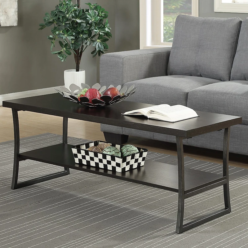 Convenience Concepts X Calibur Living Room Collection Metal Coffee Table